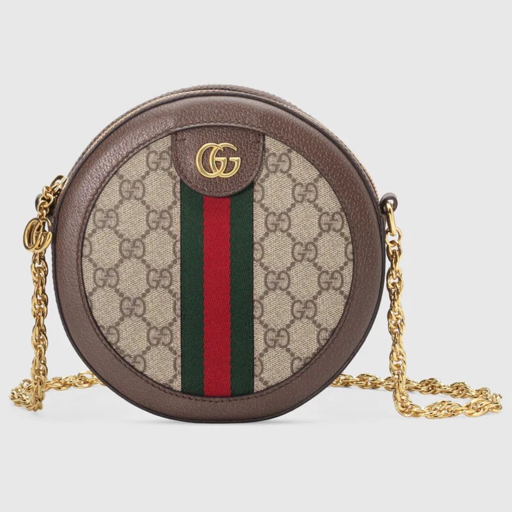 100% Authentic Gucci Ophidia mini GG round bag